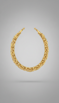 Gold choker necklace with sleek finish