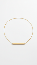 18k gold-plated bar pendant necklace